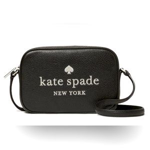 Kate Spade NY Glitter On Mini Camera Bag (Black) Handbag and Mini Card Holder